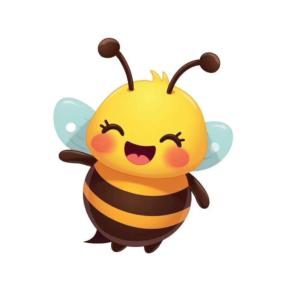 Happy Cartoon Bee